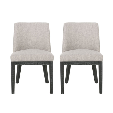 Modern Dining Chair With Durable Fabric Upholstery And Sturdy Wooden Frame (Set of 2)