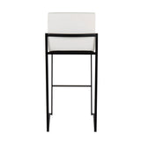 Fuji - High Back Barstool - Black Steel Legs