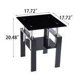 Tempered Glass Table With Storage
