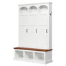 Classic Arched Design Hall Tree With 3 Hidden Storage
