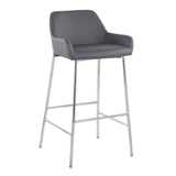 Daniella - Fixed-Height Bar Stool Set - Chrome Frame