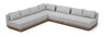Solace - Olefin Performance Fabric 4 Piece Outdoor Patio Modular Sectional
