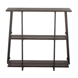 Converge - Industrial Bookcase - Antique Steel And Espresso Bamboo