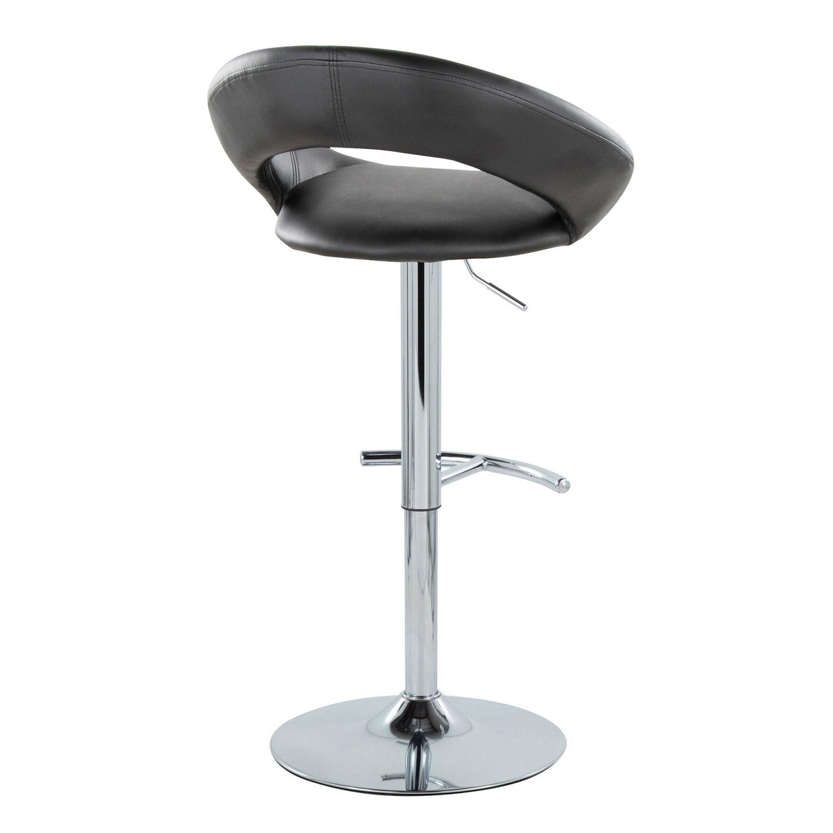 Posh - Adjustable Barstool With Swivel - Chrome Metal (Set of 2)