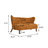 Nordic Chair Laid Back Loveseats With Curved Backres, No Armrests