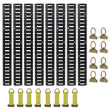 Heavy Duty E Track Tie-Down Rail Kit With O-Ring Anchors And Rope Tie Offs