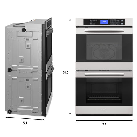 5 cu. ft. Stainless-Steel Premium Convection Double-Unit Wall Oven, KM-WO30D-SS.