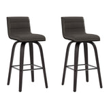 Vienna - 26" Swivel Counter Stool - Black Wood