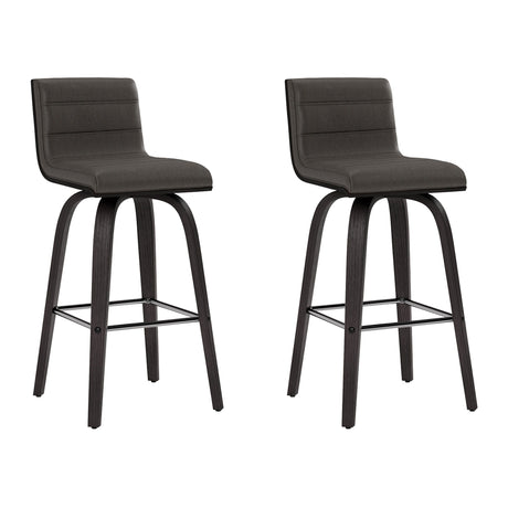 Vienna - 26" Swivel Counter Stool - Black Wood