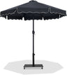 Amalfi - Aluminum Patio Umbrella - Black Base / Black Pole
