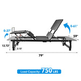 Adjustable Bed Base Frame With Head And Foot Incline And Wireless Remote