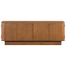 TV Stand, Fluted Media Console With Adjustable Shelves And Cable Holes