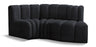 Arc - Velvet 3 Piece Modular L-Shaped Sofa