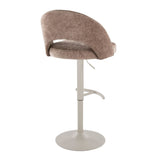 Renee - Adjustable Barstool (Set of 2) - Pearl Gray Base