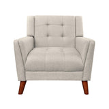 Luminaesque - Fabric Upholstered Armchair With Tufted Back