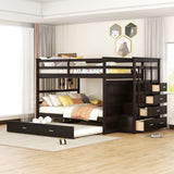 Bunk Bed With Twin Size Trundle And Staircase