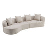 Elegant Curved Sectional Sofa With Full Foam Comfort