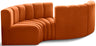 Arc - Velvet 4 Piece Curved Modular Sofa