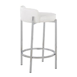 Chloe - Contemporary Counter Stool (Set of 2) - Chrome Frame