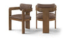Sacha - Vegan Leather Upholstered Dining Chair With Brown Base (Set of 2)
