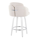 Cinch - Contemporary Fixed-Height Swivel Counter Stool (Set of 2) - White Wood