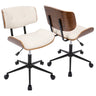 Lombardi - Mid Century Modern Adjustable Office Chair With Swivel