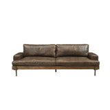 Silchester - Sofa - Distress Chocolate Top Grain Leather & Oak