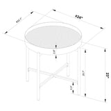 Ozella - Round Table With Hidden Storage Sandy