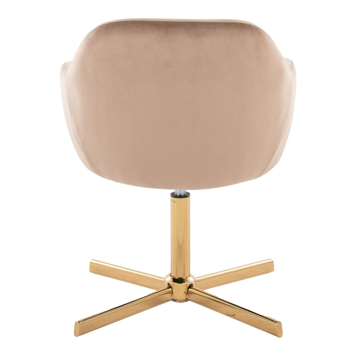 Buena - Swivel Accent Chair - Chrome Gold Metal Base