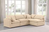 Indulge - Velvet 4 Piece Modular Sectional
