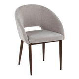 Renee - Upholstered Contemporary Chair (Set of 2) - Walnut Metal Legs