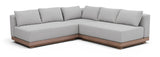 Solace - Olefin Performance Fabric 3 Piece Outdoor Patio Modular Sectional (2 Loveseats & Corner Chair)