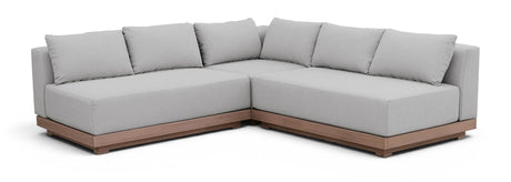 Solace - Olefin Performance Fabric 3 Piece Outdoor Patio Modular Sectional (2 Loveseats & Corner Chair)