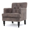 Vitality - Club Chair With Button Tufted Diamond Stitching And Turned Legs