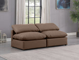Indulge - Faux Leather 2 Seat Modular Armless Sofa