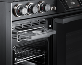 Dacor DOP48C96DLM 48 Inch Dual-Fuel Steam Range cooktop detail