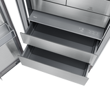 Dacor DRZ36980RAP column freezer drawers and dual icemaker detail