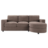 Modern L-Shaped Sectional Sofa With Curved Chaise, USB Ports, And Side Storage Pockets