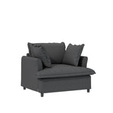 Oversized Single Seat Sofa Module For Modular Sectional Wide Seat, Armchair With Pillows Modern Upholstered Comfy Single Couch Lounge