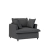 Oversized Single Seat Sofa Module For Modular Sectional Wide Seat, Armchair With Pillows Modern Upholstered Comfy Single Couch Lounge