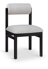 Roundhill - Fabric Dining Chair (Set of 2) - Black Frame