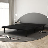 Queen Size Platform Bed Frame, Bedroom Furniture Metal Bed Foundation Base - Black