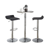 Bistro - Round Ale 3 Piece Bar Set - Chrome Metal
