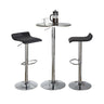 Bistro - Round Ale 3 Piece Bar Set - Chrome Metal