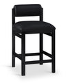 Roundhill - Faux Leather Counter Stool - Black Frame