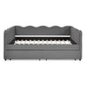Gingham Daybed & USB Charging Port, Wave Shaped Design