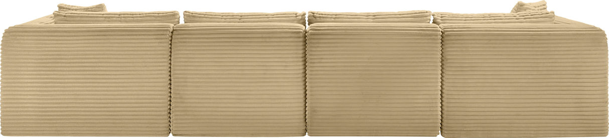 Shaggy - 5 Piece Modular Sectional With Ottoman