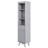 Tall Bathroom Storage Cabinet With Adjustable Shelves And 1 Drawer & Door