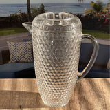 Diamond Cut Unbreakable Plastic Water Pitcher With Lid