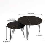 Round Nesting Coffee Table For Living Room (Set of 2)